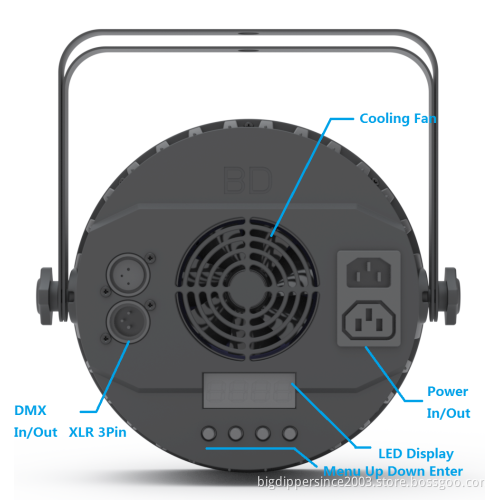 Stage Led Light Big Dipper flat led par light with DMX 54*3W LPC015 patent design